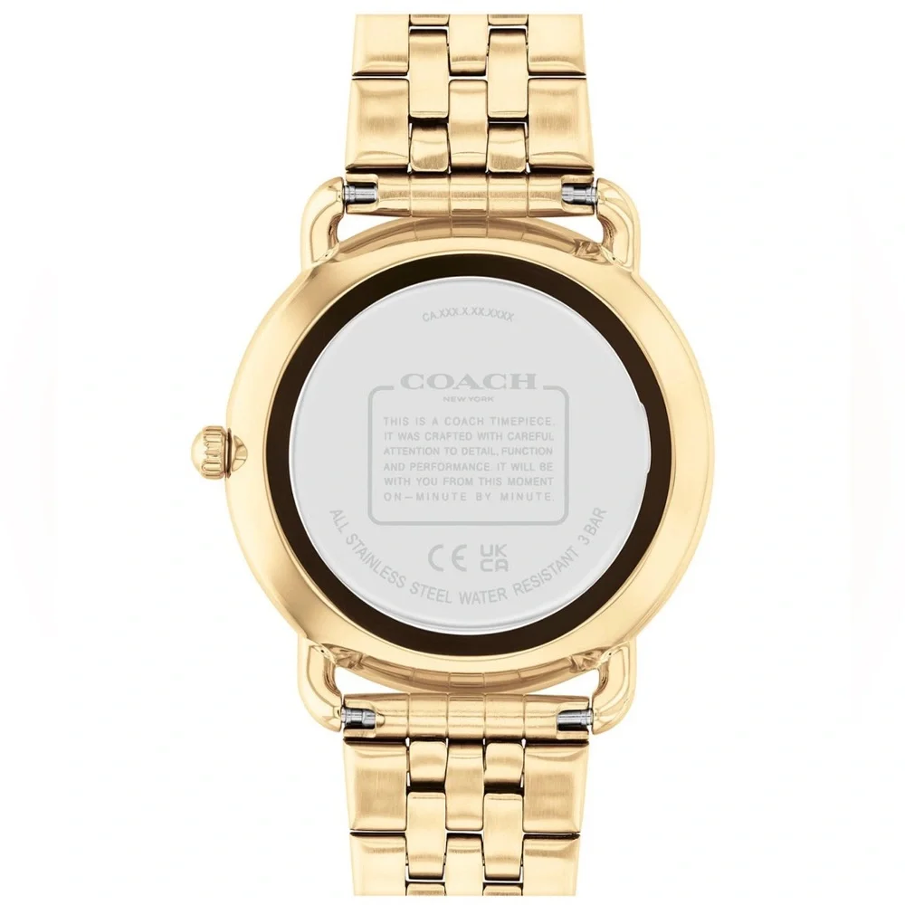 NEW COACH Women's Elliot Gold-Tone Stainless Steel Bracelet Watch 36mm - Picture 3 of 6